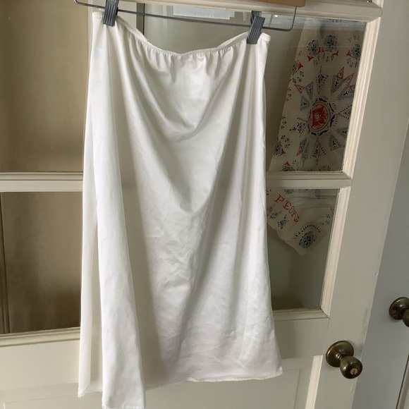 Vintage MIDI White Slip Skirt - Picture 1 of 6